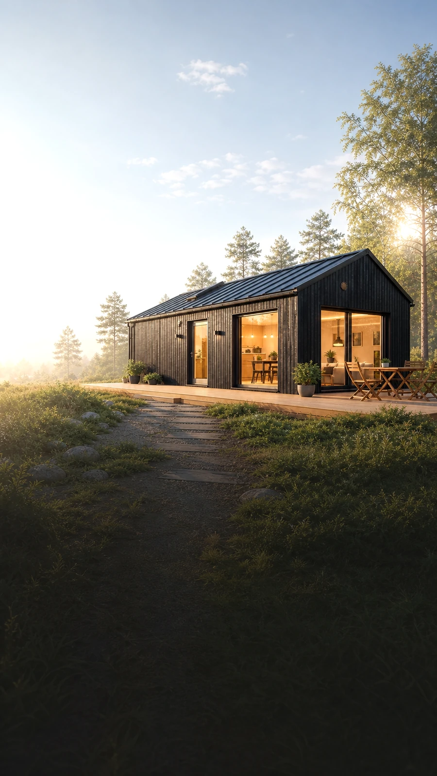 Moderne ferdighus i nordisk natur
